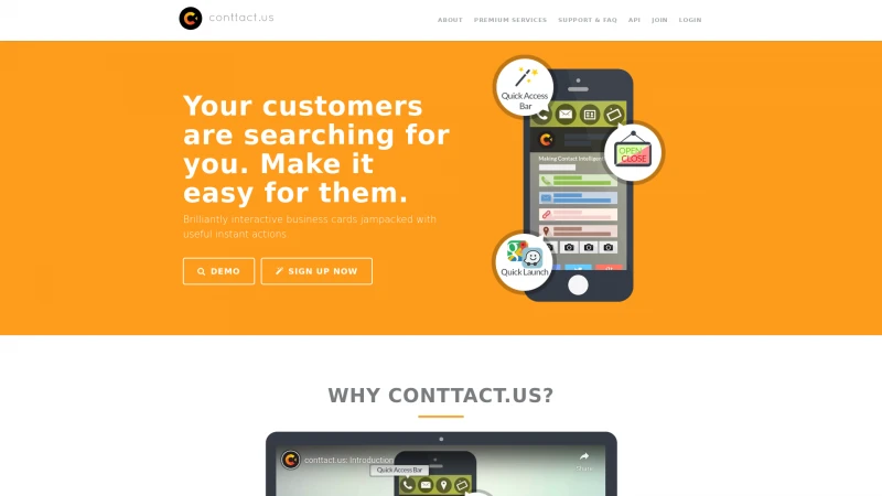 Homepage of conttact