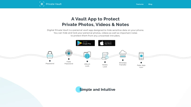 Homepage of digitalprivatevault