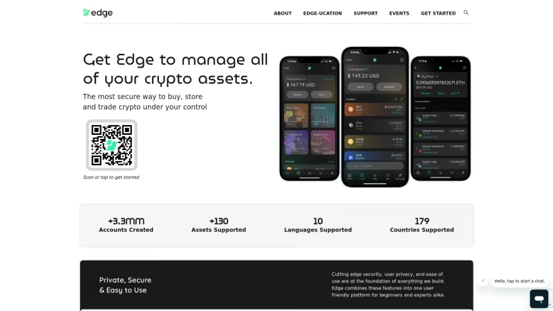 Homepage of edgesecure