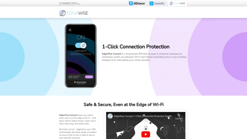 Homepage of edgewise