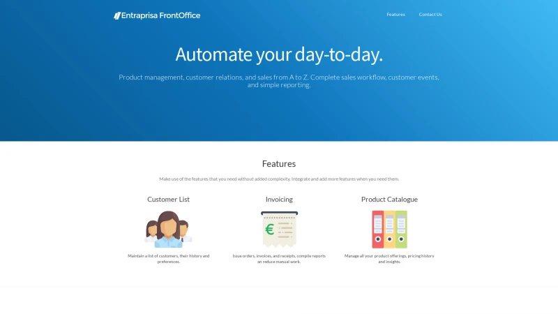 Homepage of entraprisa