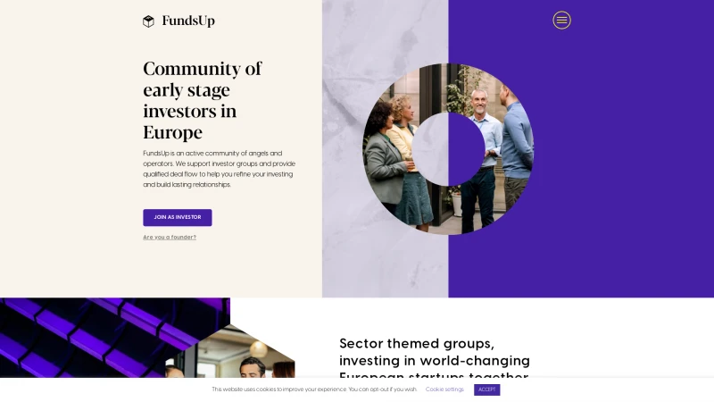 Homepage of fundsup