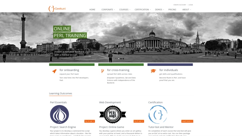 Homepage of geekuni