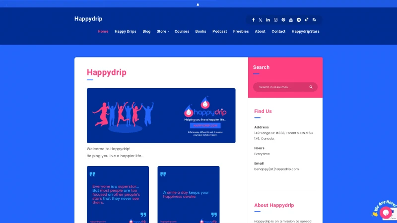 Homepage of happydrip