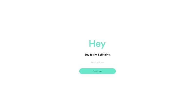 Homepage of hey