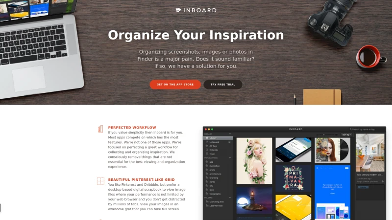 Homepage of inboardapp