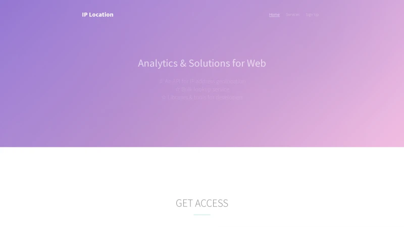 Homepage of iplocation