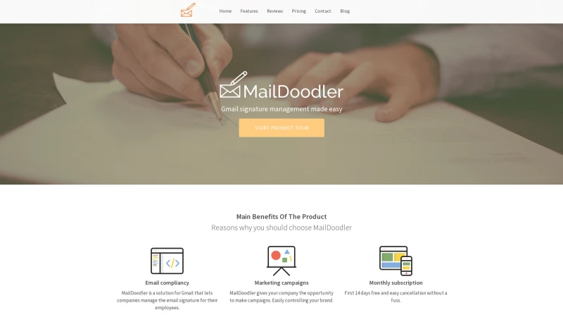 Homepage of maildoodler