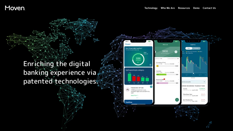 Homepage of movenbank