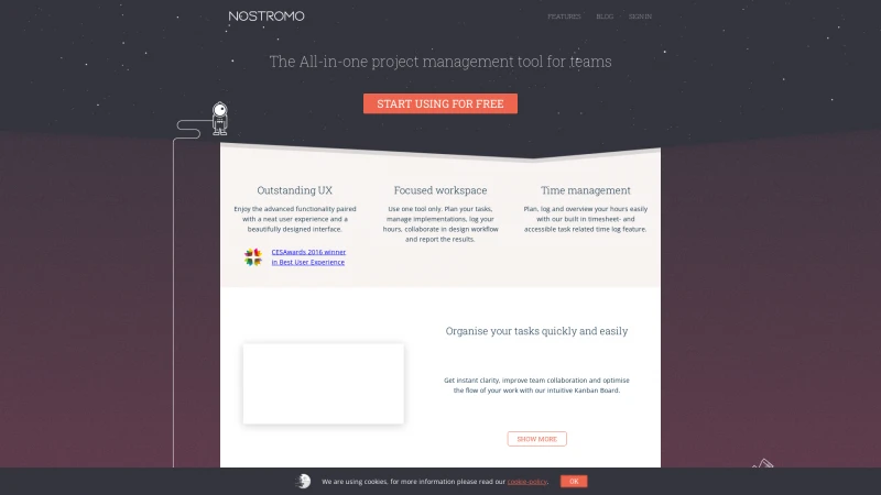 Homepage of nostromo