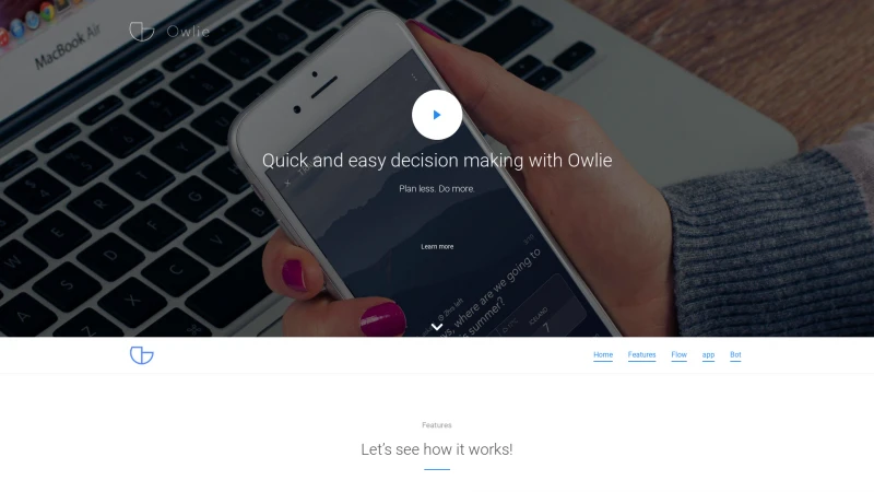 Homepage of owlie