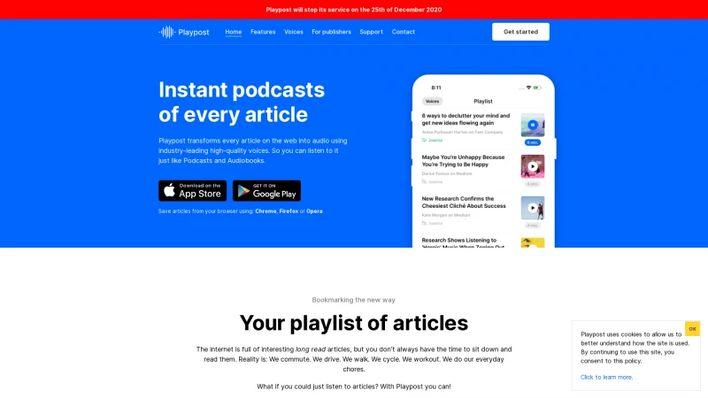 Homepage of playpost