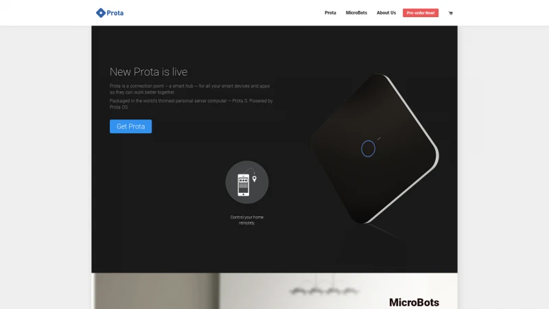 Homepage of prota