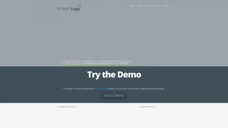 Homepage of scrapelogo