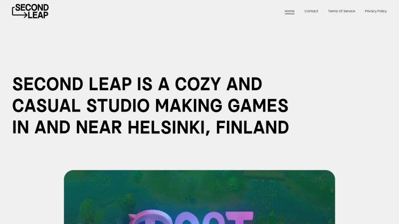 Homepage of secondleap