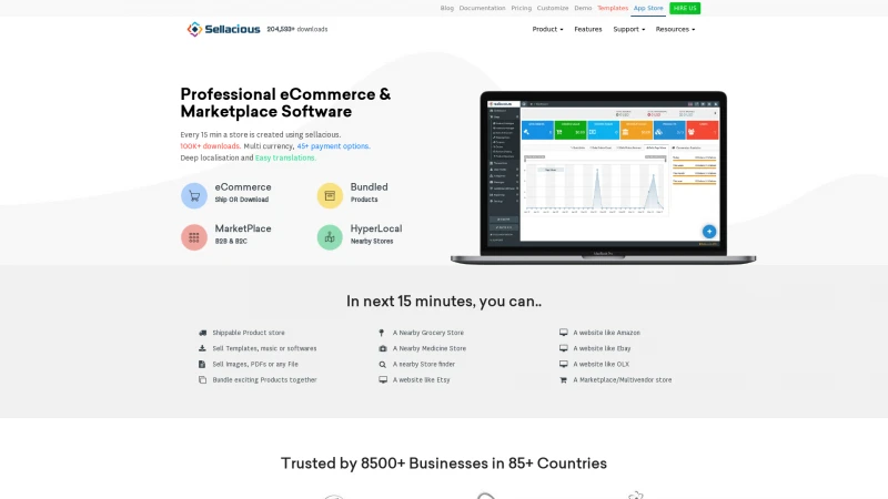 Homepage of sellacious