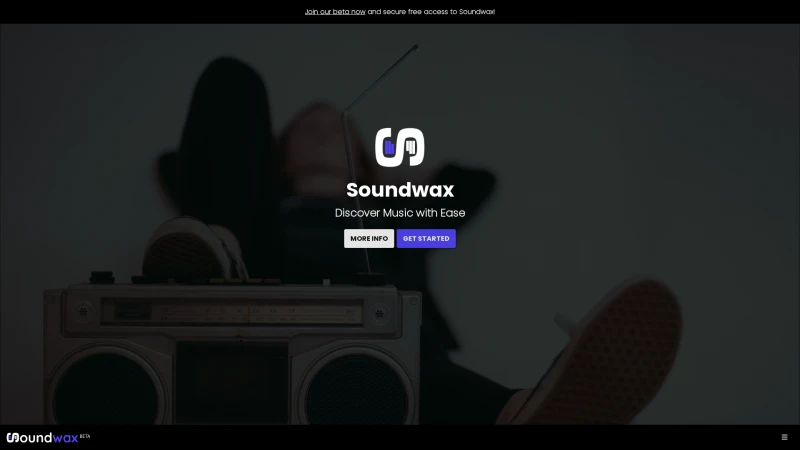 Homepage of soundwax