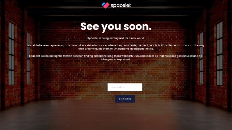 Homepage of spacelet