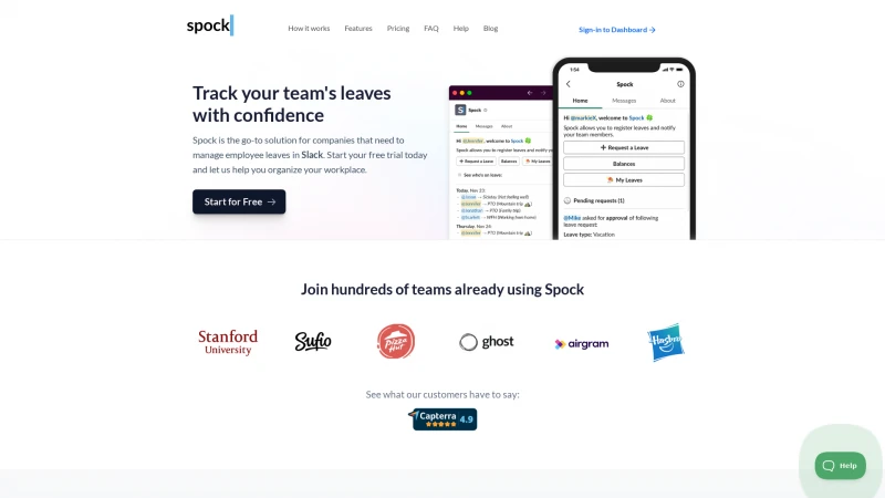 Homepage of spockoffice