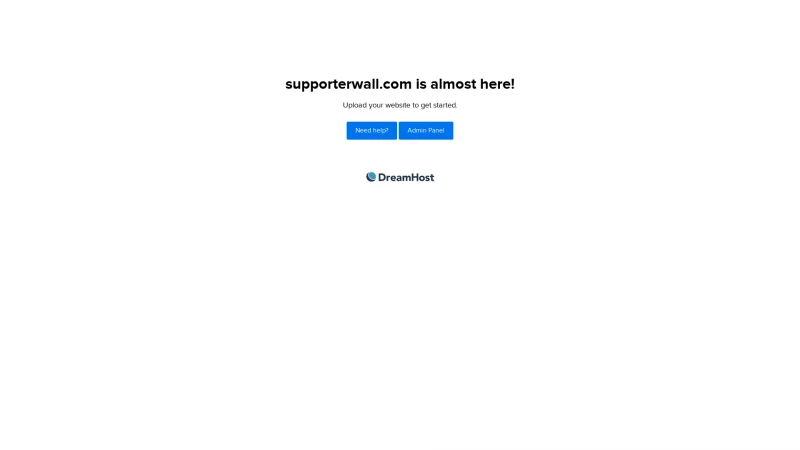 Homepage of supporterwall