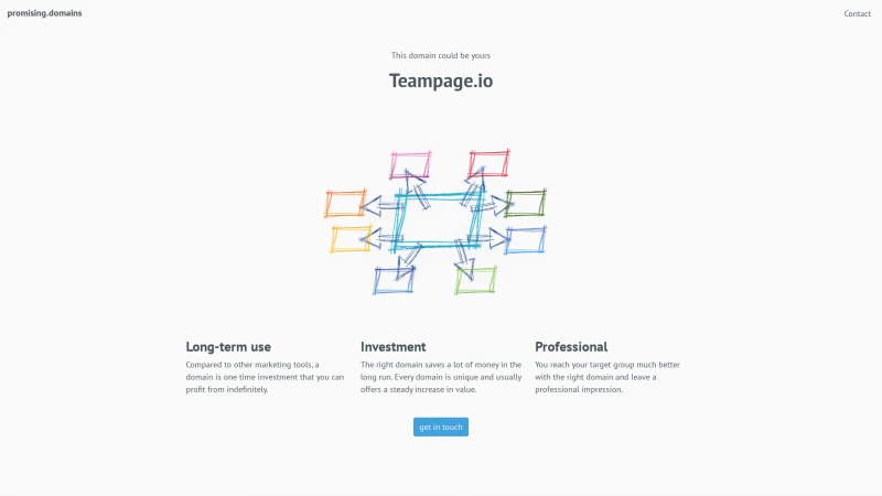 Homepage of teampage