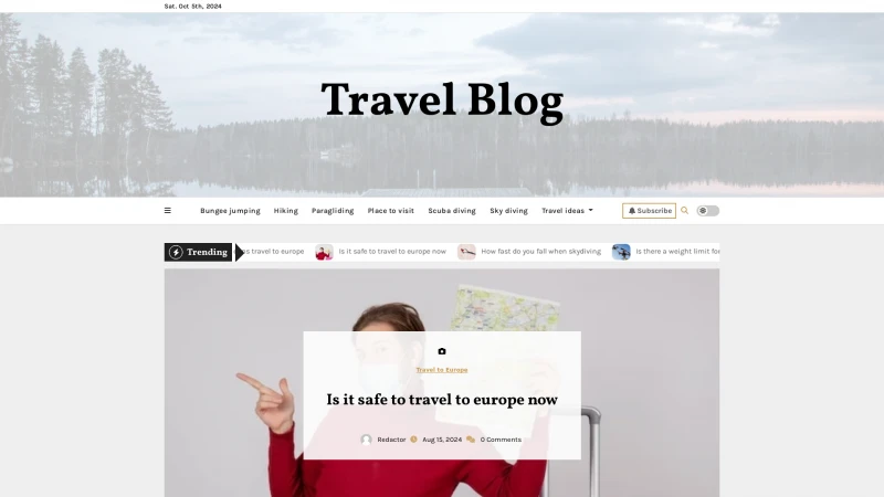 Homepage of travelerschat