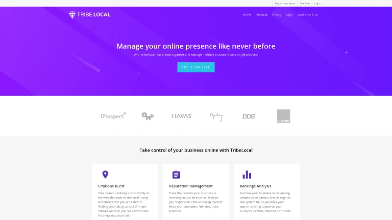 Homepage of tribelocal