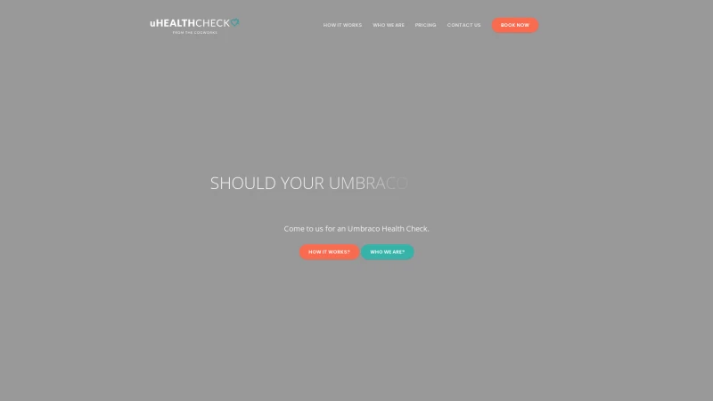 Homepage of uhealthcheck