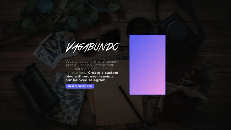 Homepage of vagabundo