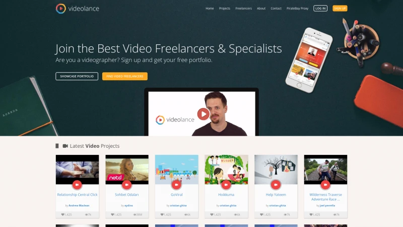 Homepage of videolance