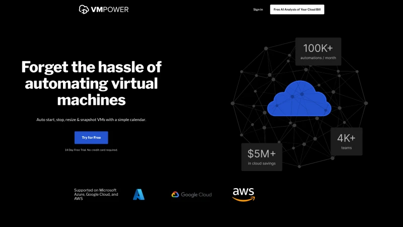 Homepage of vmpower