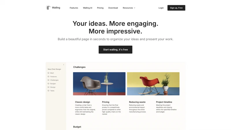 Homepage of walling