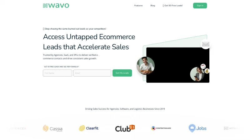 Homepage of wavo