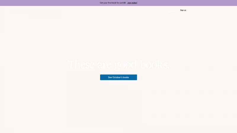 Homepage of bookofthemonth