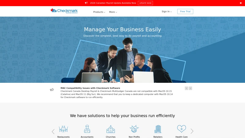 Homepage of checkmarksolutions