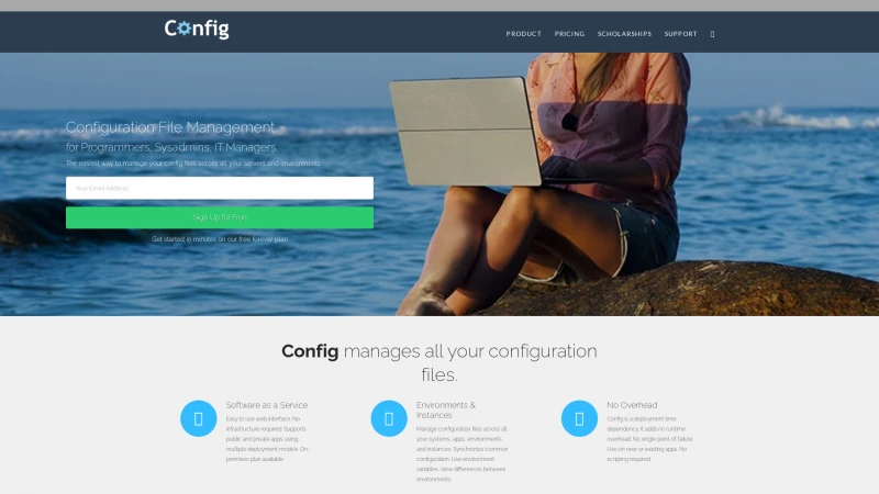 Homepage of configapp