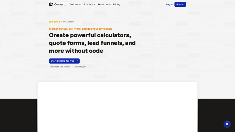 Homepage of convertcalculator