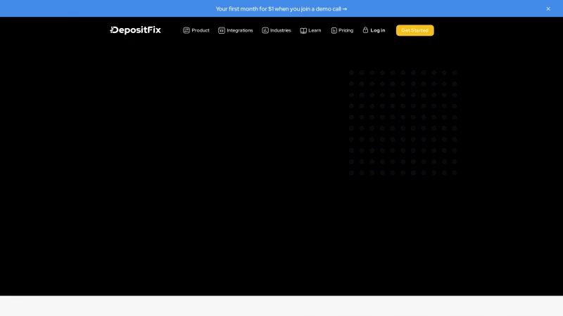 Homepage of depositfix