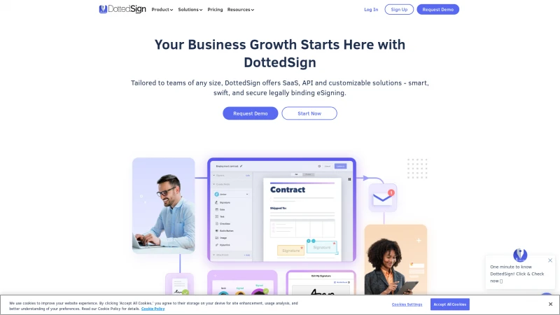 Homepage of dottedsign