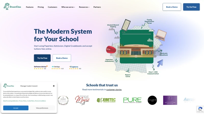 Homepage of dreamclass