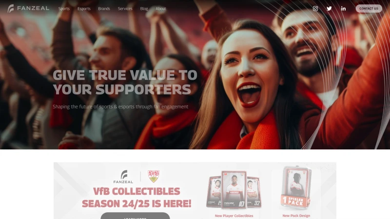 Homepage of fanzeal