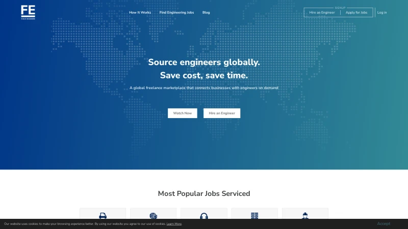 Homepage of fieldengineer