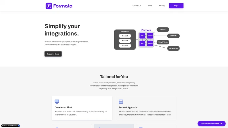 Homepage of formata