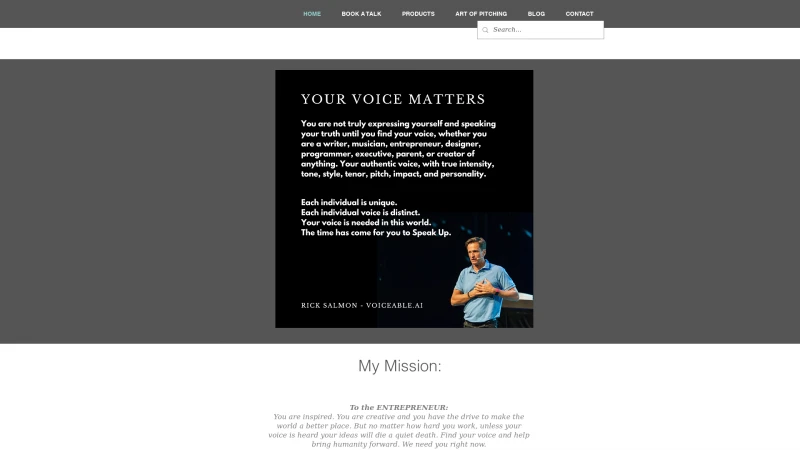 Homepage of getvoiceable