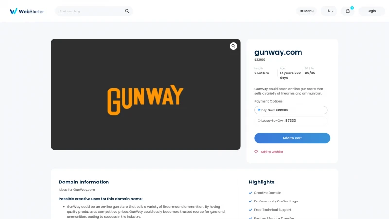 Homepage of gunway