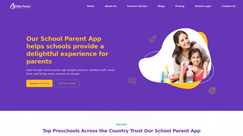 Homepage of helloparent