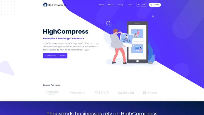 Homepage of highcompress