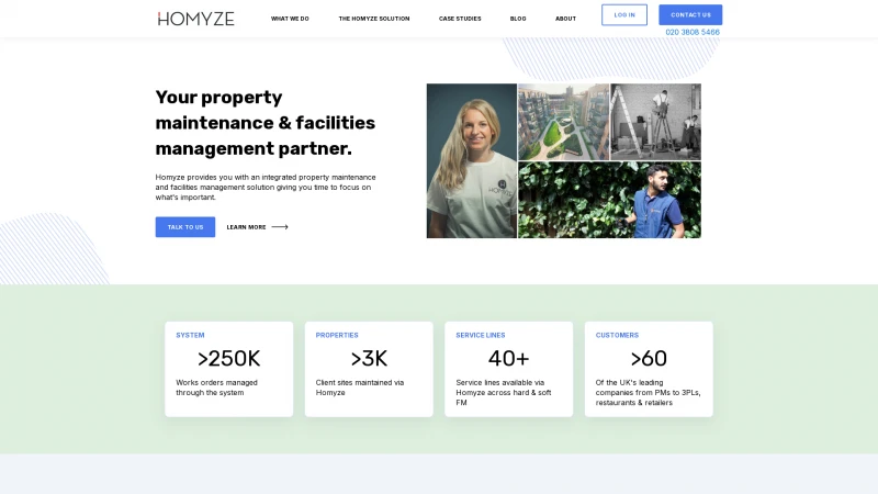 Homepage of homyze