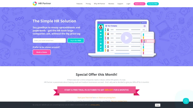 Homepage of hrpartner