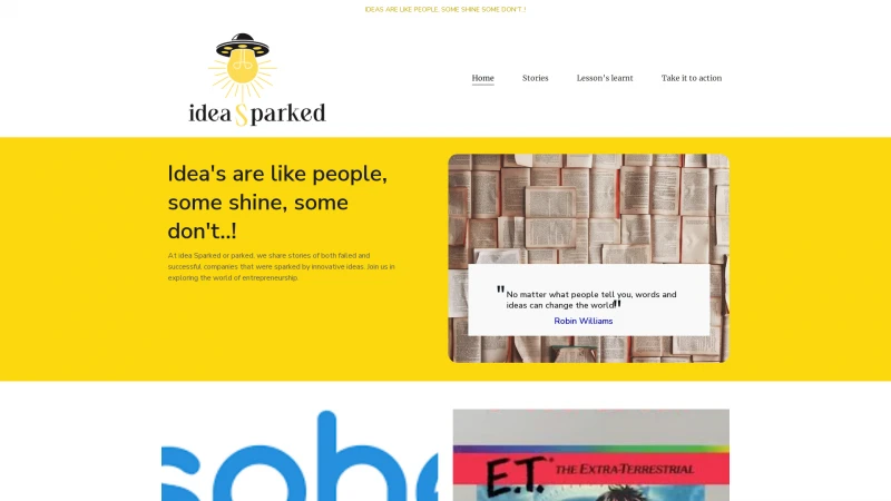 Homepage of ideasparked